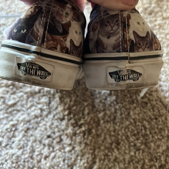 VANS Cat Animal Kittens Kitty ASPCS Rescue Canvas Lace Up Feline 7.5 Sneakers - Picture 5 of 9